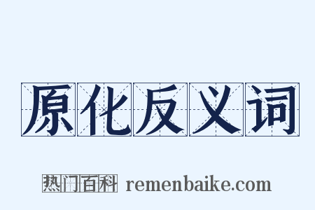 原化反义词是什么意思的图片